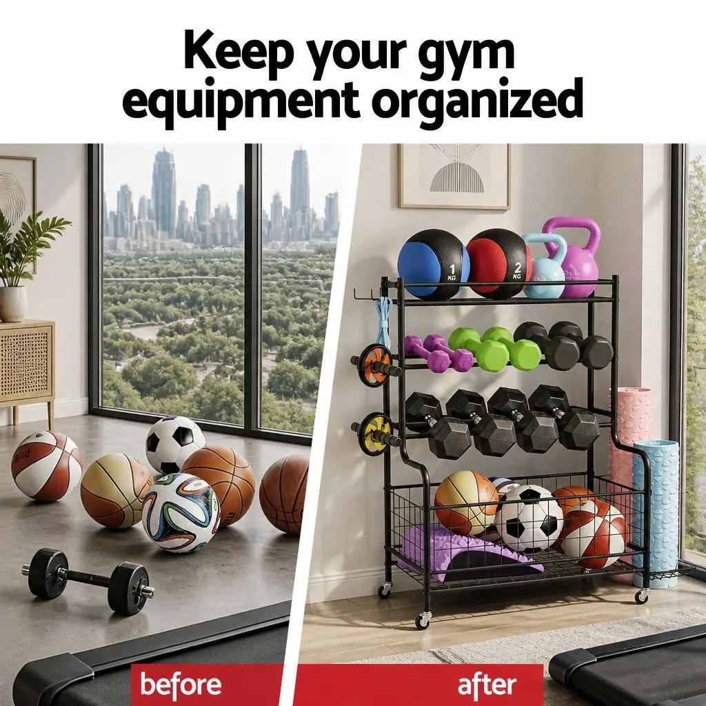 Dumbbell Rack Weight Storage Home Gym Equipment Black Vertical Organizer