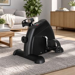 Pedal Exerciser Mini Exercise Bike Cross Trainer Desk Stationary Cycling Black