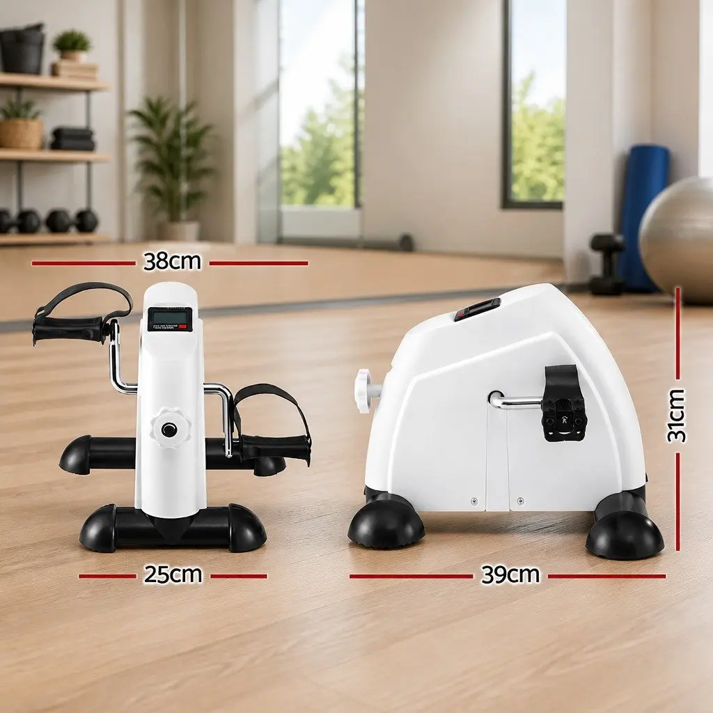 Mini Exercise Bike Portable Under Desk White