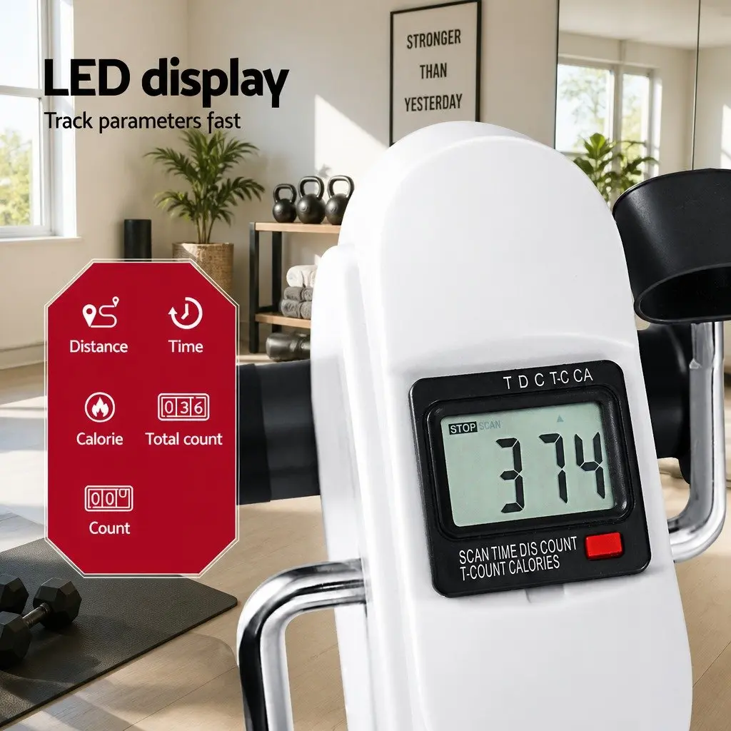 Mini Exercise Bike Portable Under Desk White