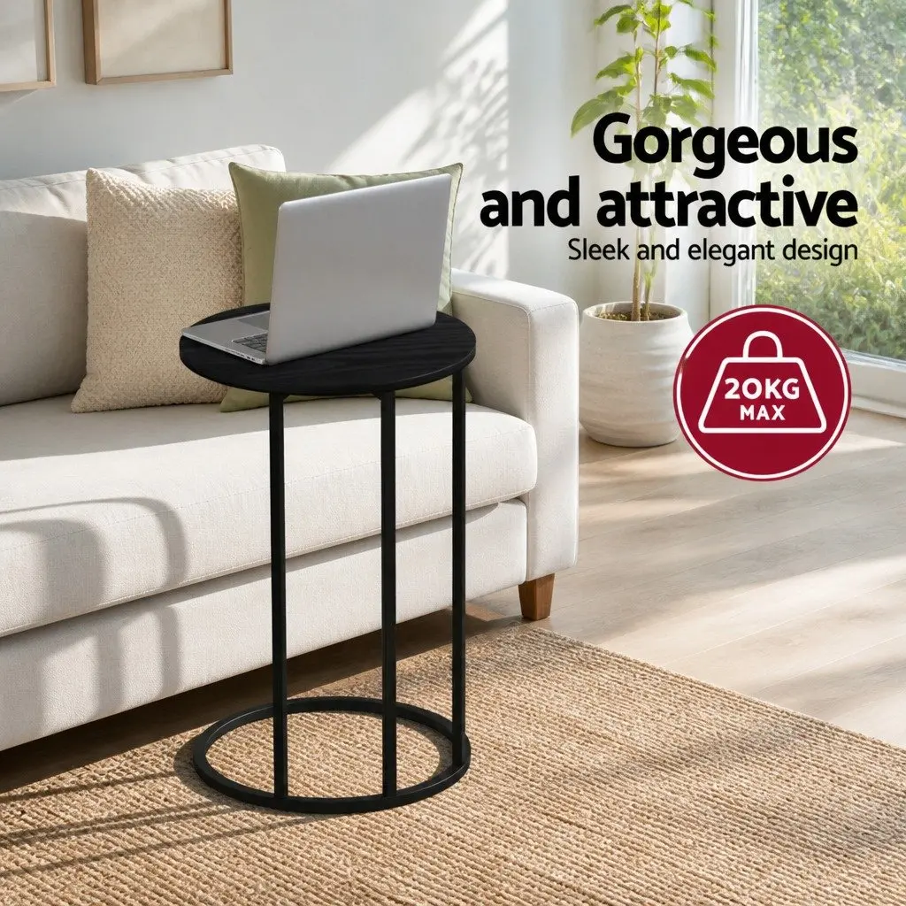 Floor Lounge Chair Swivel Adjustable with C-Shape Side Table Set