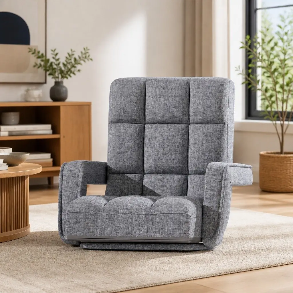 Grey Floor Lounge Chair for Relaxation