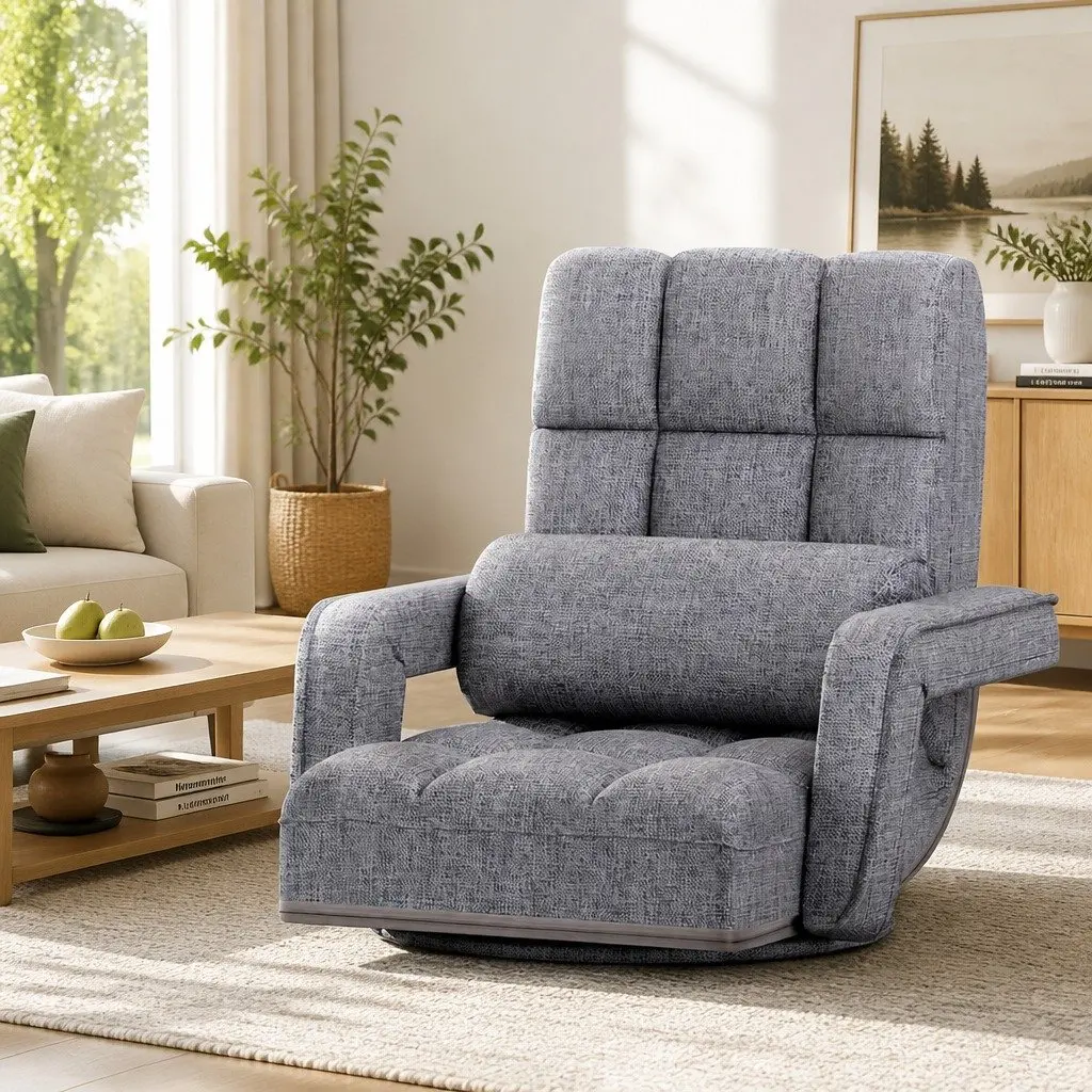 Grey Floor Lounge Chair for Relaxation