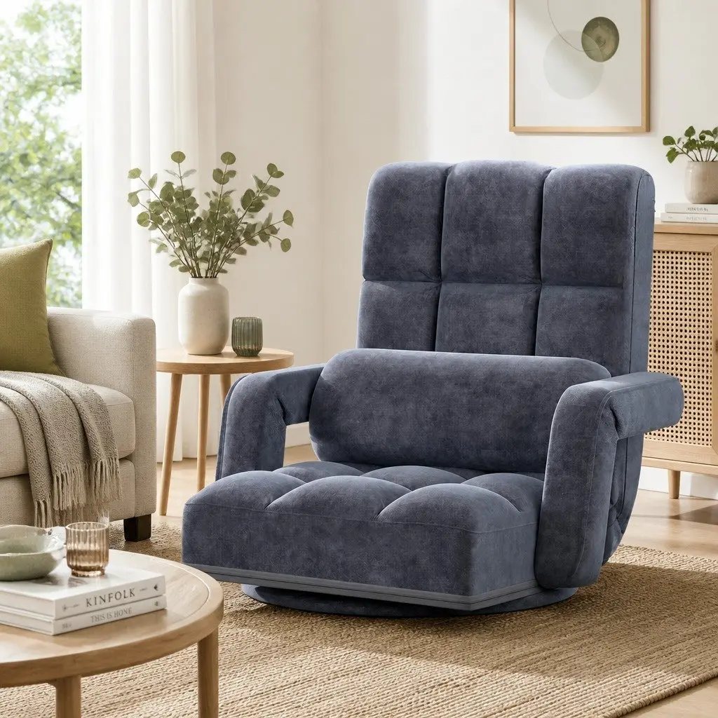 Charcoal Floor Lounge Chair for Relaxation