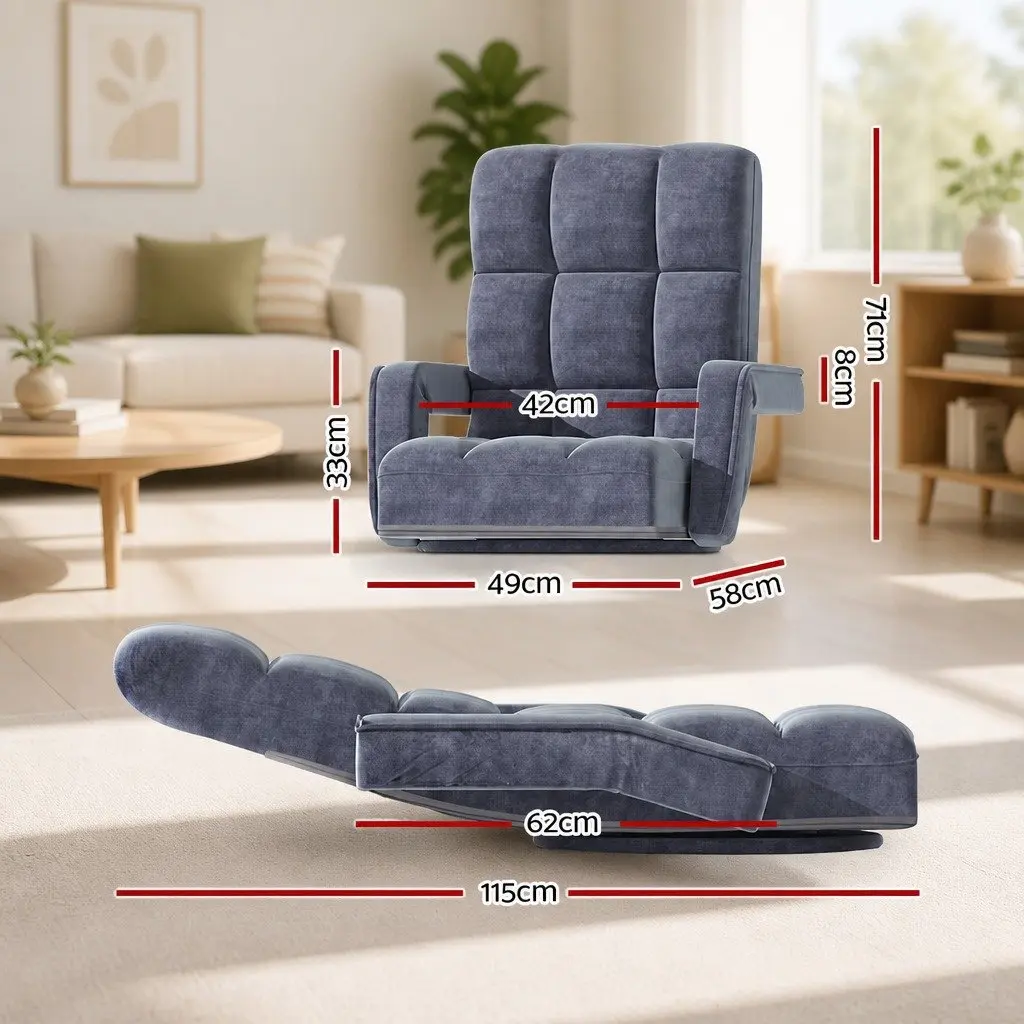 Charcoal Floor Lounge Chair for Relaxation