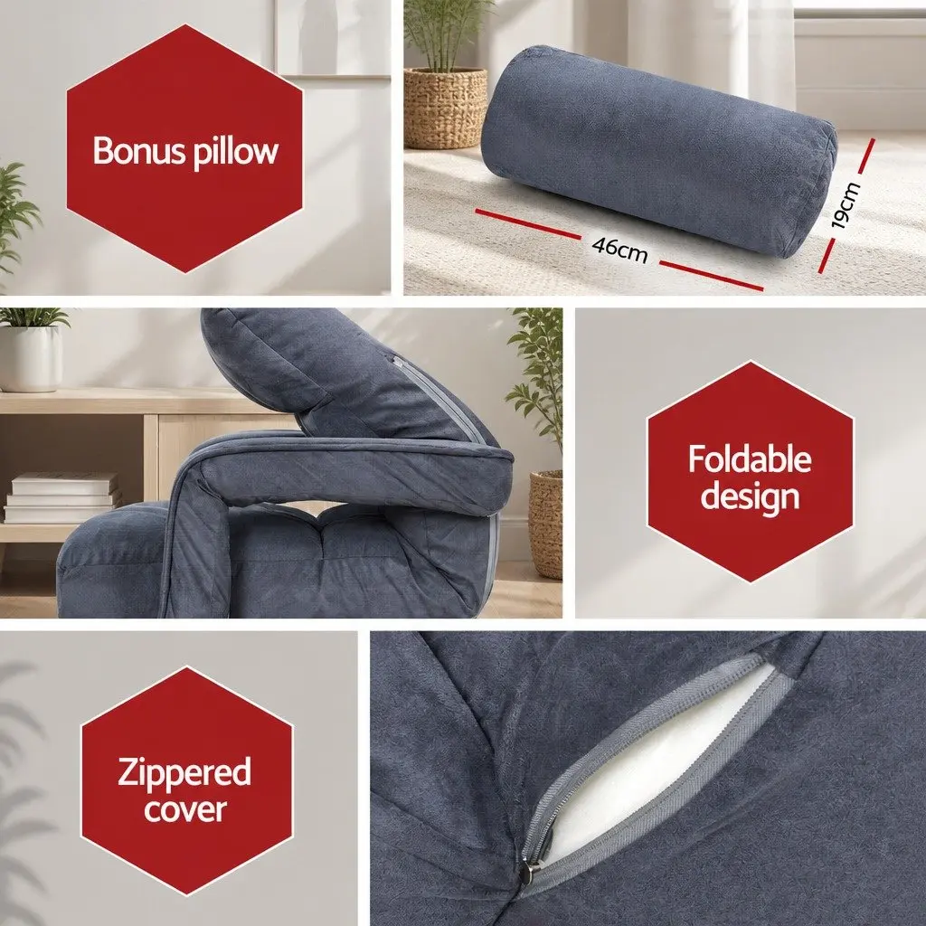 Charcoal Floor Lounge Chair for Relaxation