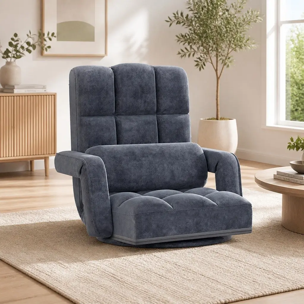 Charcoal Floor Lounge Chair for Relaxation