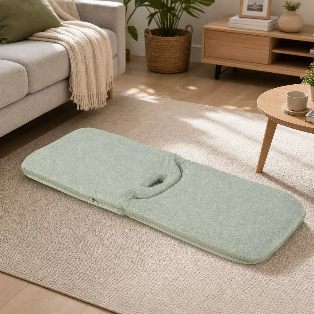 Floor Chair Adjustable 5 Position Green Foldable Single Seat