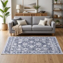 Floor Rug 120x170cm Modern Area Carpet Soft Velvet Mat Grey Bedroom Living Room