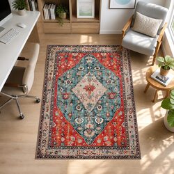 Floor Rug 200X290cm Large Washable Area Rug Geometric Design Living Room Carpet
