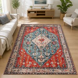 Floor Rug 240X340cm Large Washable Area Rug Geometric Design Living Room Carpet
