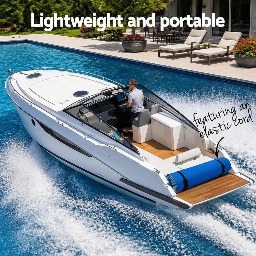 Floating Water Mat Three-layer XPE Foam 3.5x1.8m Pool Platform Multicolour