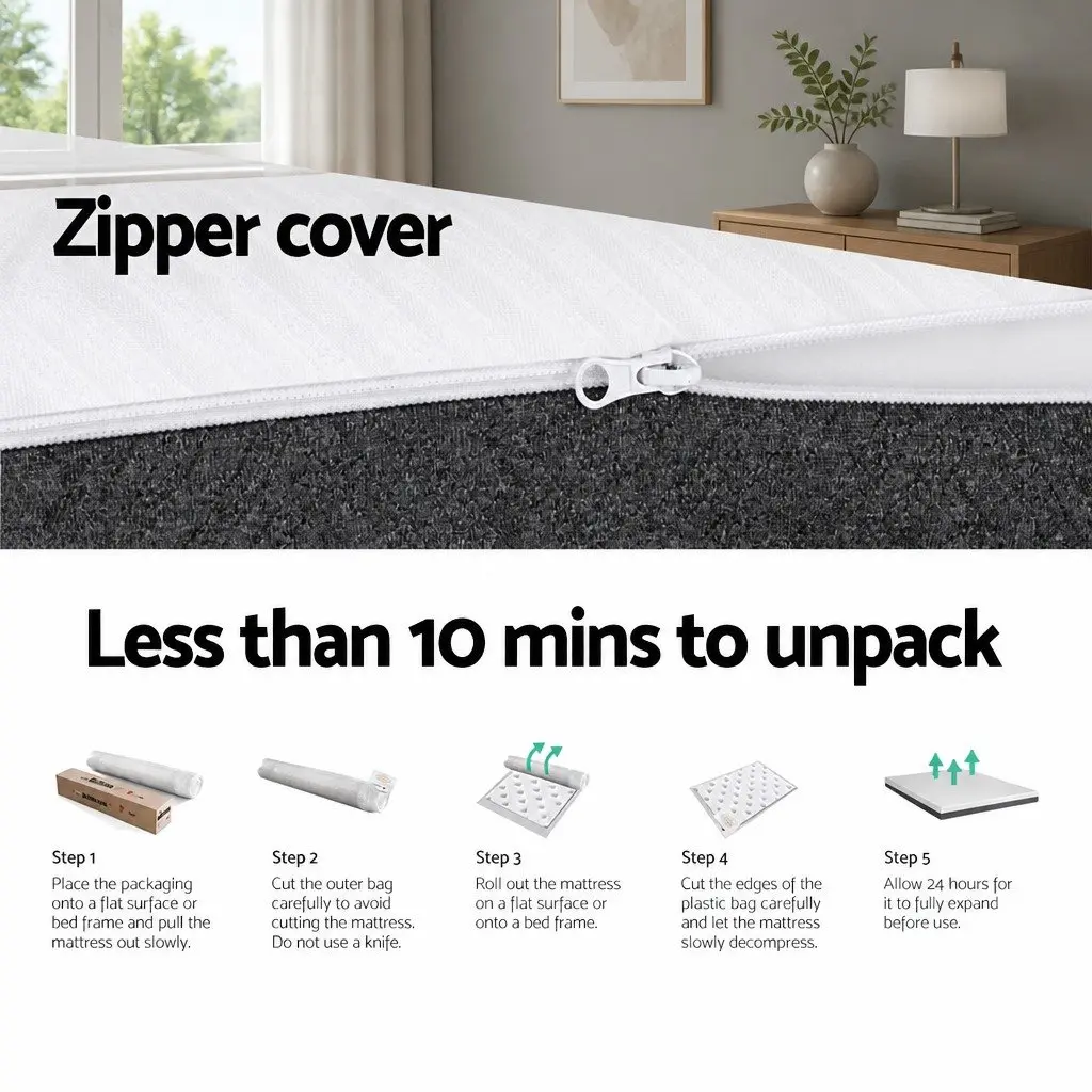 Memory Foam Mattress Single 15cm Cool Gel Pressure Relief Supportive Bedding