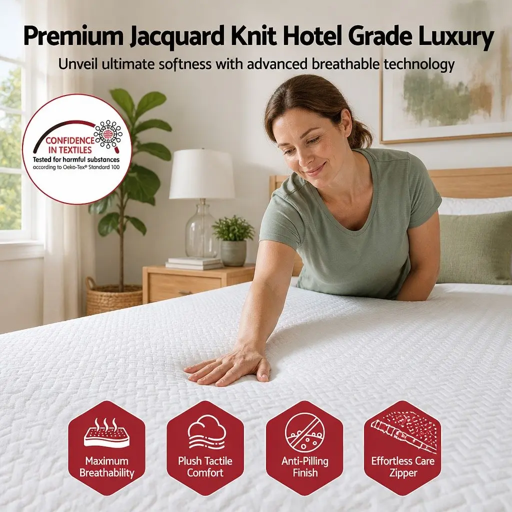 Memory Foam Mattress Topper Cooling Gel 22cm Queen Medium Firm Support