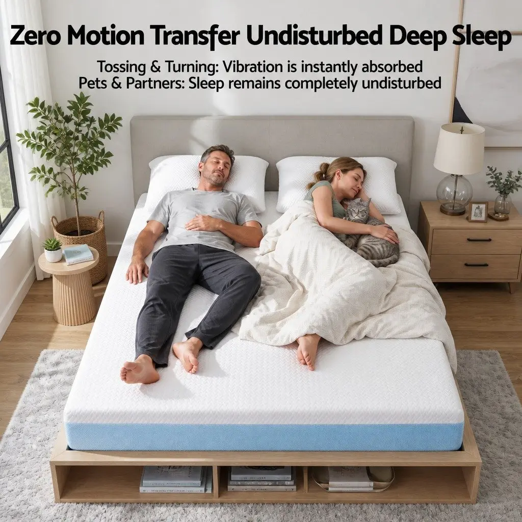 Memory Foam Mattress Topper Cooling Gel 22cm Queen Medium Firm Support