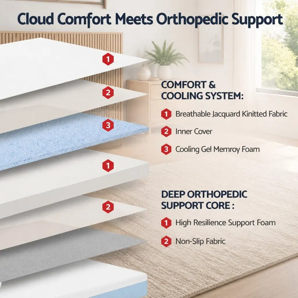22cm Single Memory Foam Mattress