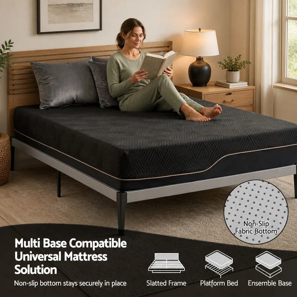Queen Memory Foam Mattress 30cm Medium Firm Gel Cooling Comfort Sleep Bed in Box
