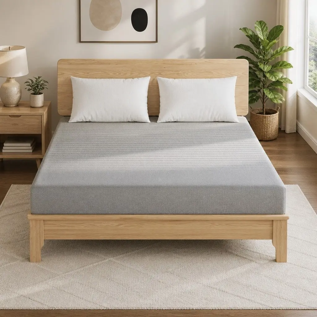 Memory Foam Mattress Cool Gel Infused 7-Zone Charcoal Bamboo Cover Double 15cm