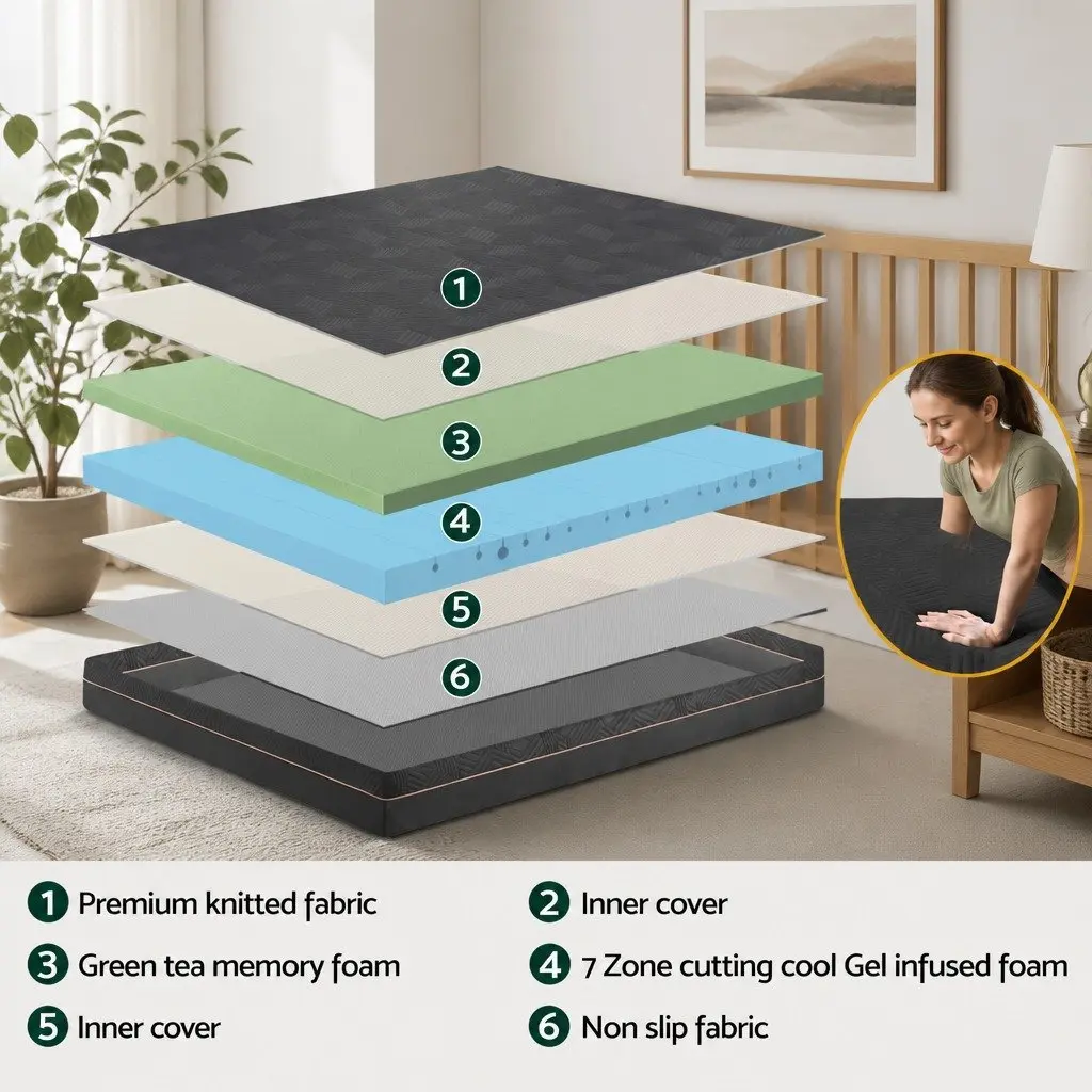18cm Double Memory Foam Mattress