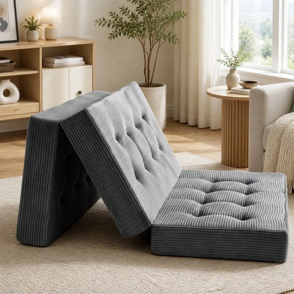 Double Folding Mattress 15cm Foldable Foam Portable Guest Sofa Bed Camping Mat