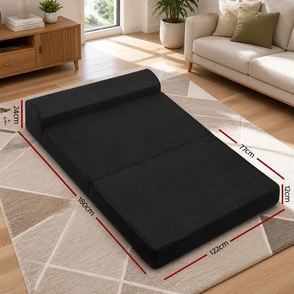 Black Foam Sofa Bed for Guests