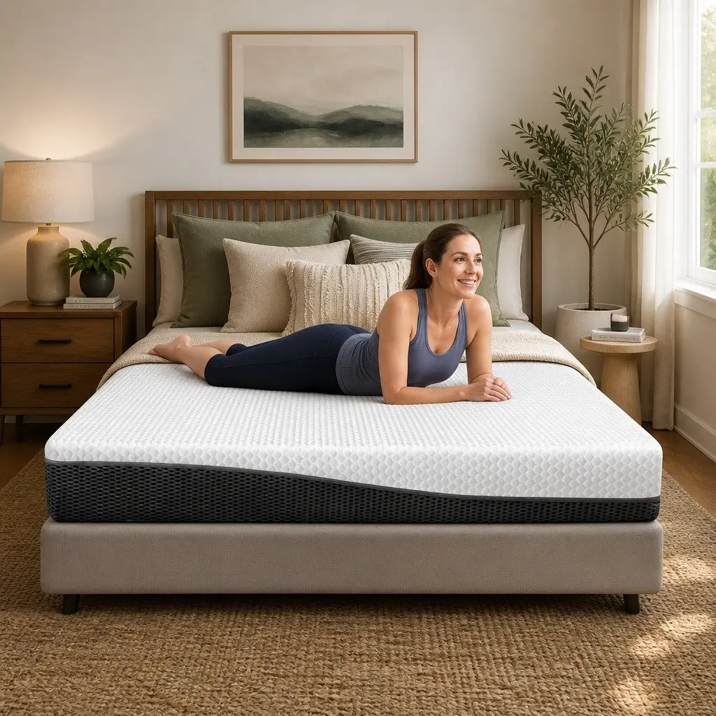 Memory Foam Mattress Cool Gel 21cm Queen Size Pressure Relief Non-Spring Bed