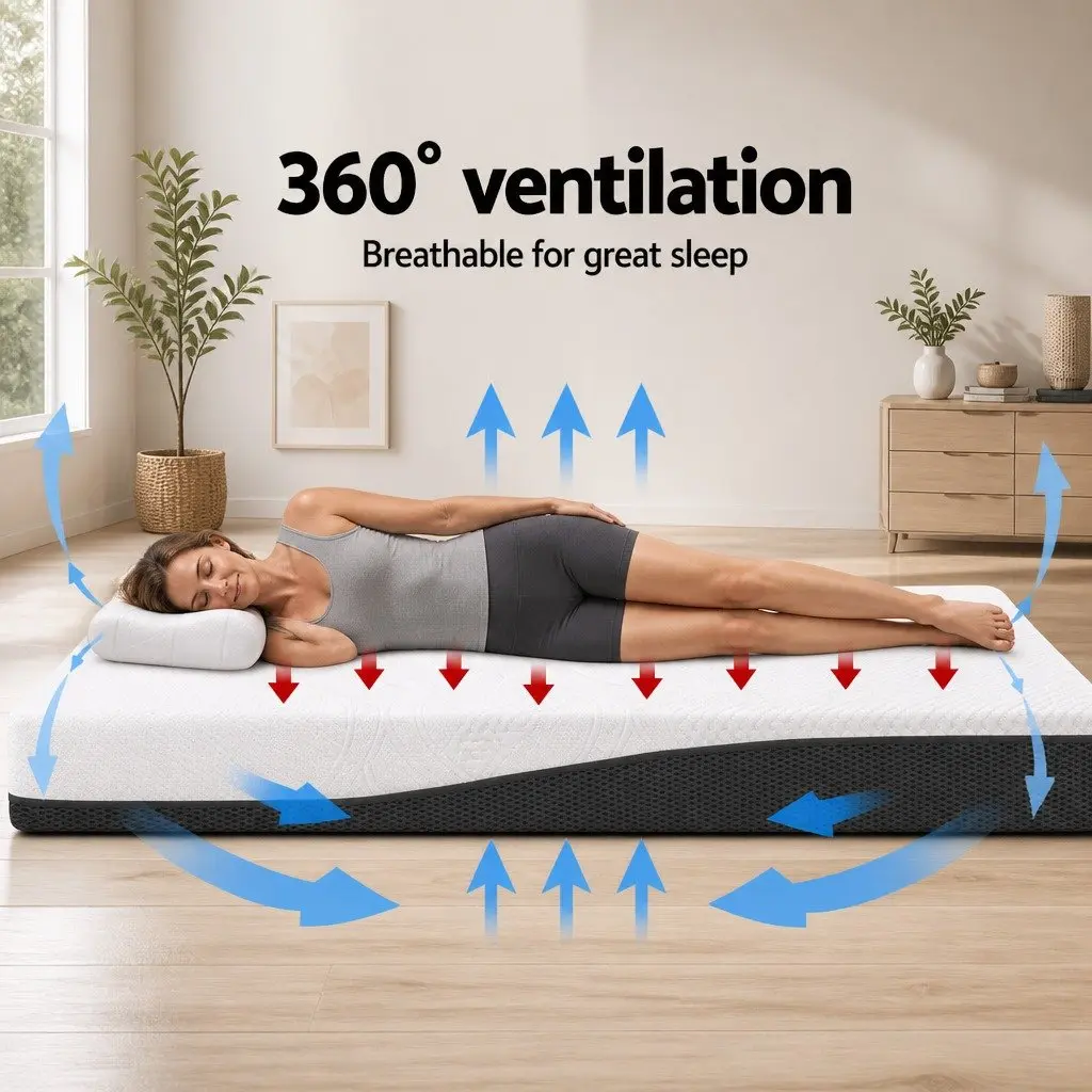 Memory Foam Mattress Cool Gel 21cm Queen Size Pressure Relief Non-Spring Bed