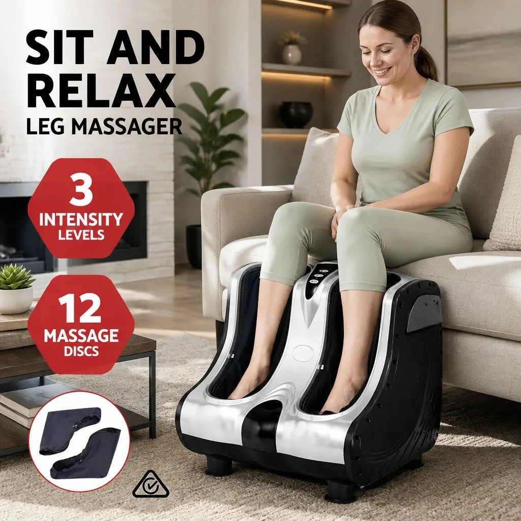 Foot Massager Electric Shiatsu Roller Kneading 47cm for Ankle Calf Leg Massage