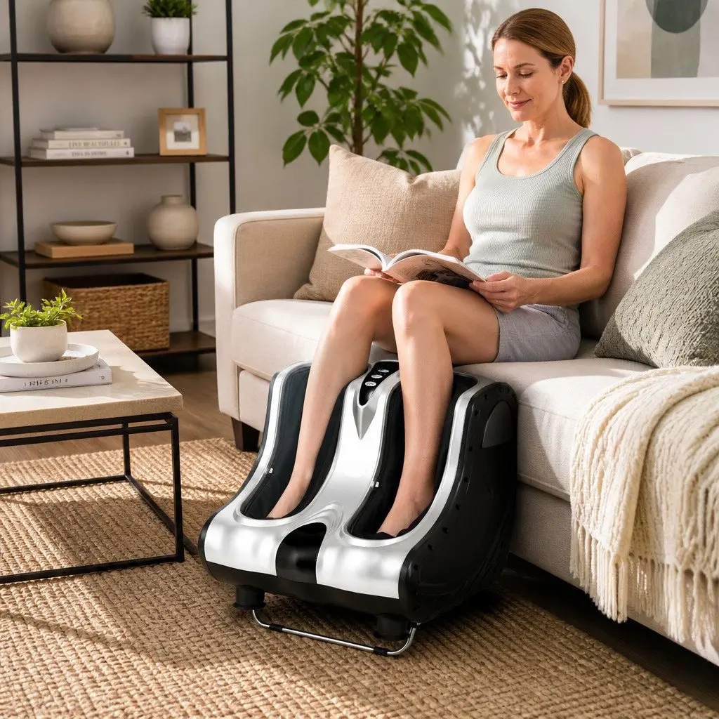 Foot Massager Electric Shiatsu Roller Kneading 47cm for Ankle Calf Leg Massage
