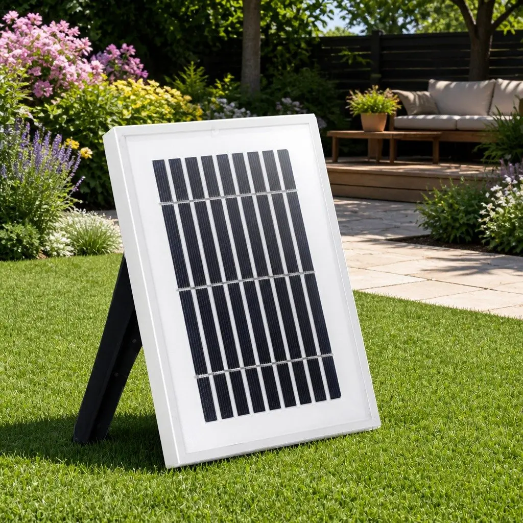 Solar Fountain Water Feature Bird Bath Garden Outdoor LED Lights Cream 85CM