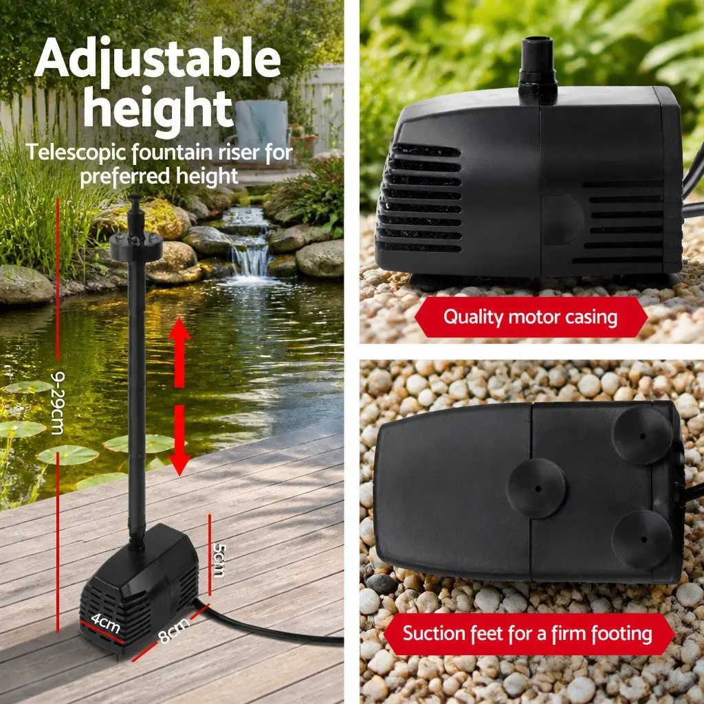 Solar Pond Pump Submersible Fountain with LED Lights 4FT
