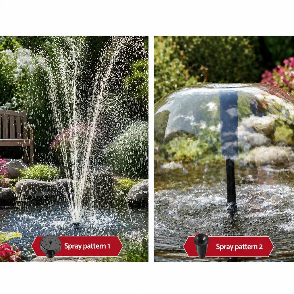Solar Pond Pump with Filter Box 4.6FT Lift for Garden Water Fountain