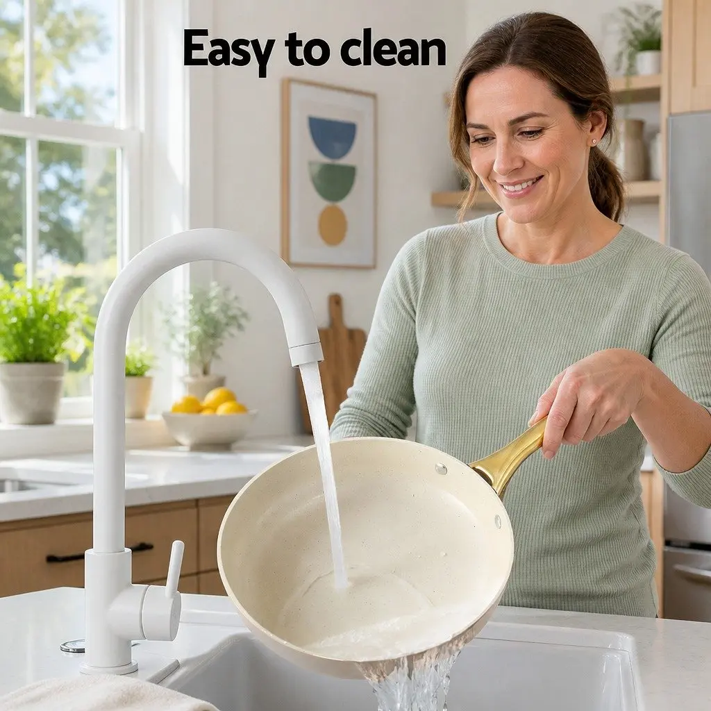Frying Pan Set Ceramic Non-Stick 3 Piece Multi Colour 21cm 25cm 29cm