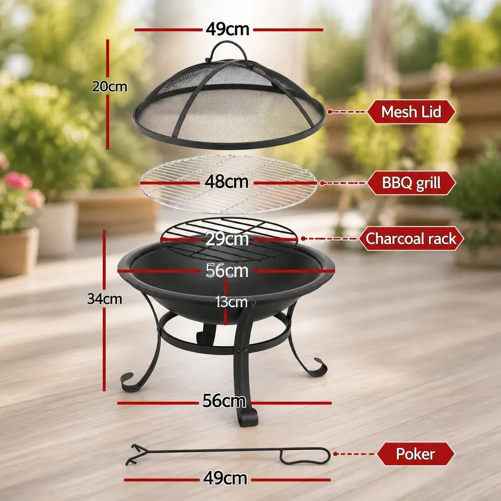 Fire Pit BBQ Grill