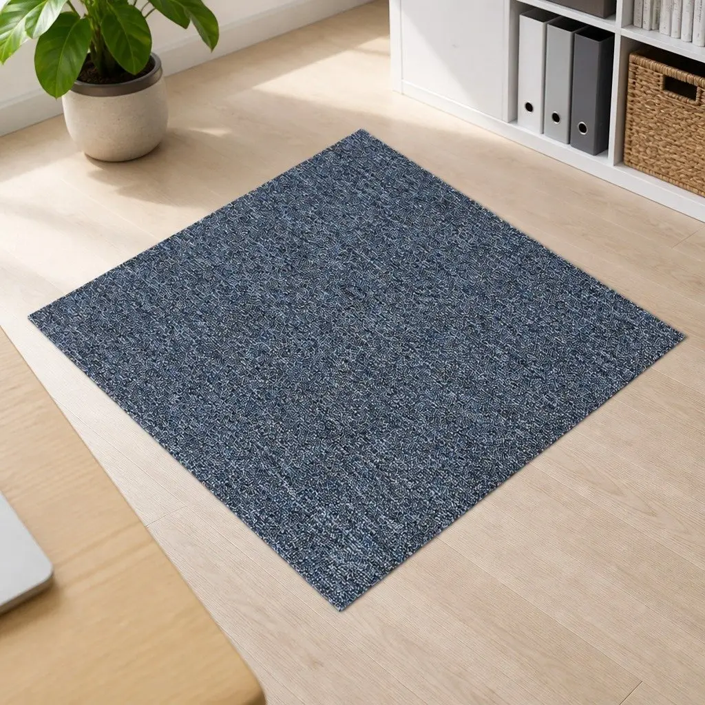 Carpet Tiles Heavy Duty Blue 50cm x 50cm 20 Piece