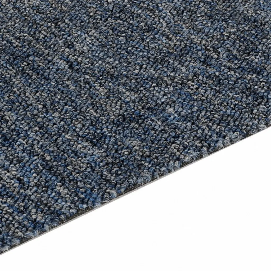 Carpet Tiles Heavy Duty Blue 50cm x 50cm 20 Piece