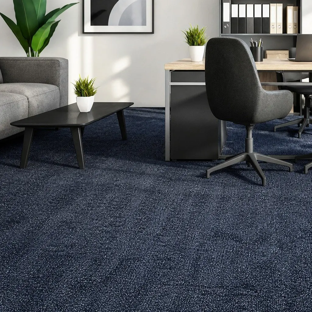 Carpet Tiles Heavy Duty Blue 50cm x 50cm 20 Piece