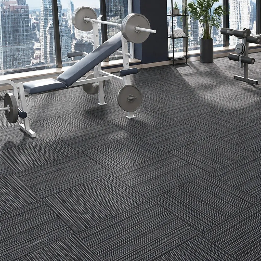 Carpet Tiles 20 Piece 5m2 Commercial Grade Heavy Duty Modular Flooring Black