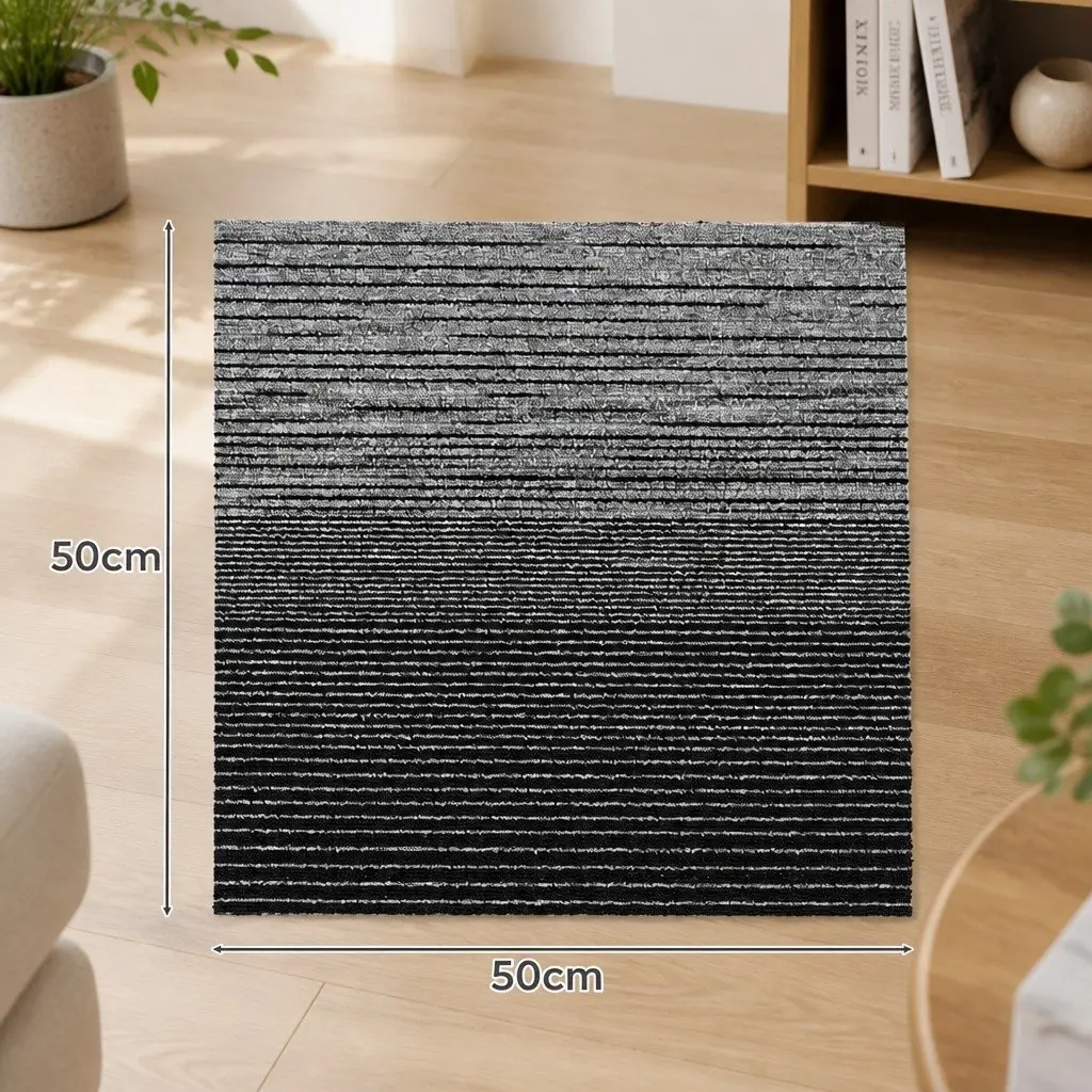Carpet Tiles 5m2 Box 20 Pieces 50x50cm Commercial Grade Modular Flooring