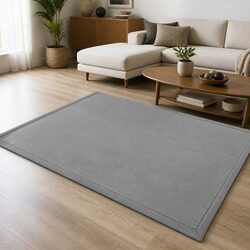 Welcome Home: Coral Velvet Area Rug 150x200cm in Grey