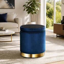 Your Ideal Navy Tufted Ottoman: Style and Storage Combined