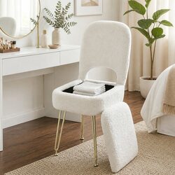 Lightweight Folding Ottoman with Storage for Any Space