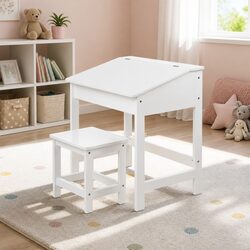 Create a Study Space with Kids Desk and Stool Set