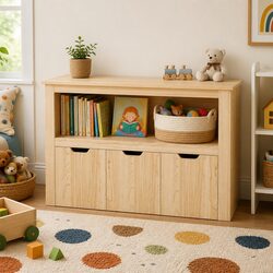 Friendly Kids Bookshelf with 3 Storage Drawers