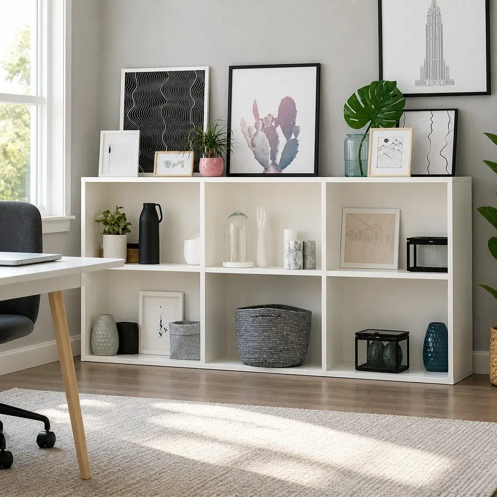 3-Piece Cube Bookshelf White Adjustable Shelves DIY Modular Storage Cabinet Set