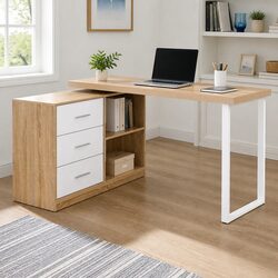 Your Friendly L-Shape Computer Desk with Storage