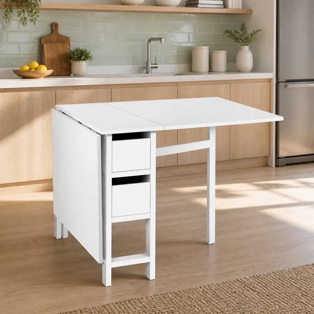 Extendable Dining Table with Storage Solutions