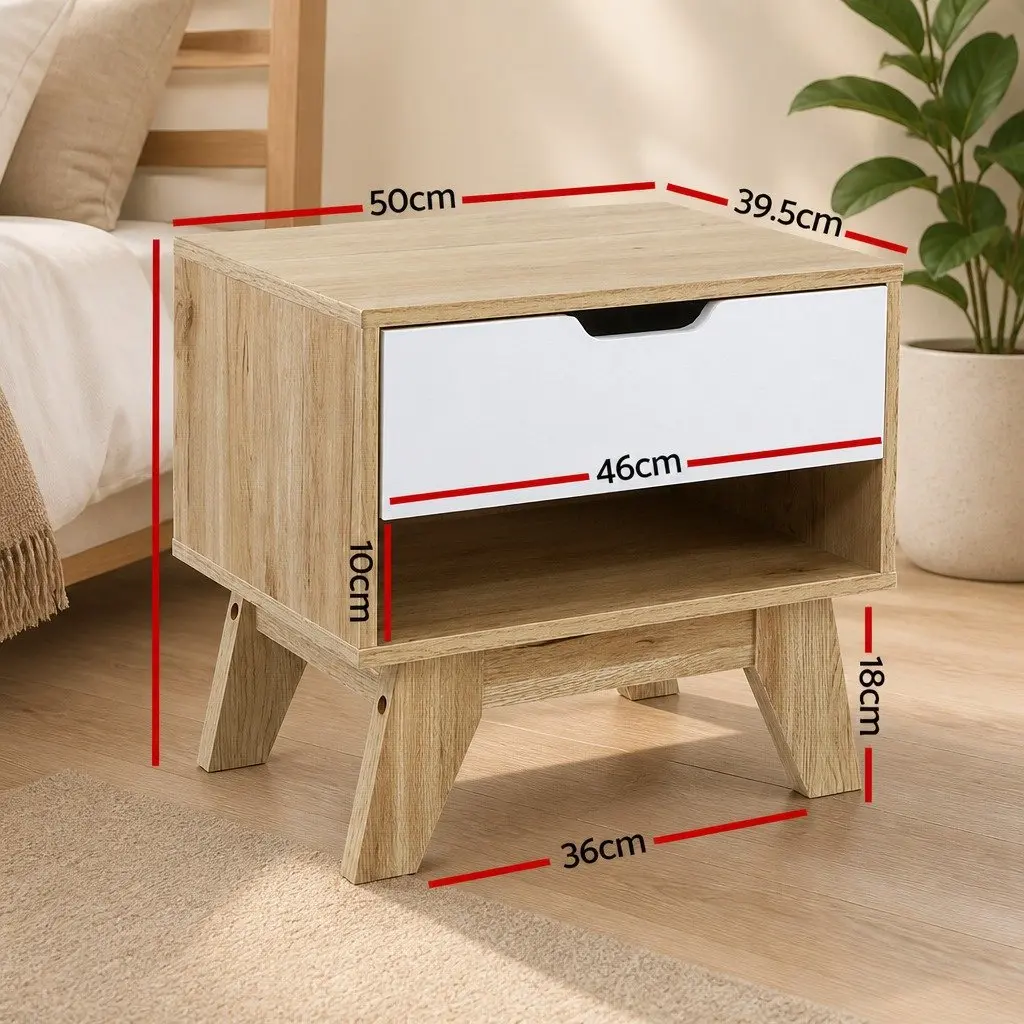 Two-Tone Nightstand for Easy Storage