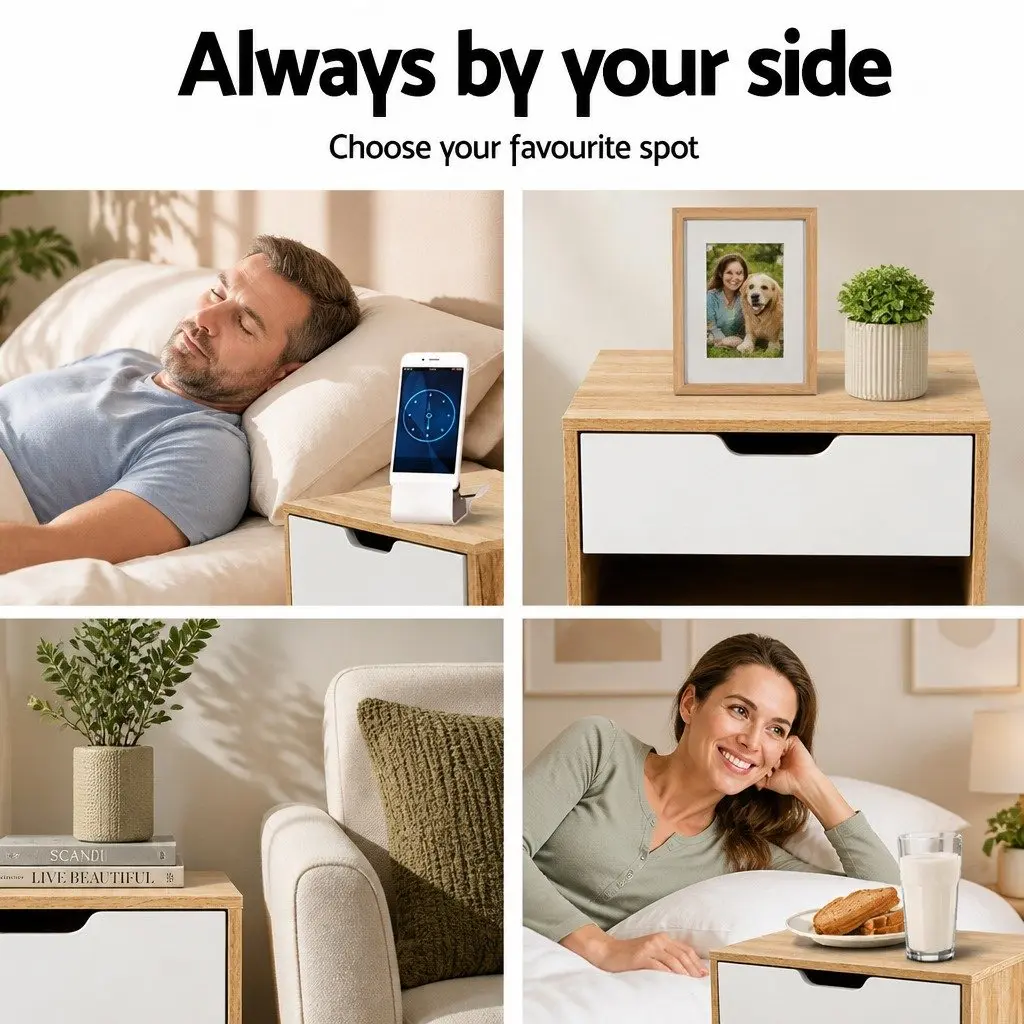 Two-Tone Nightstand for Easy Storage