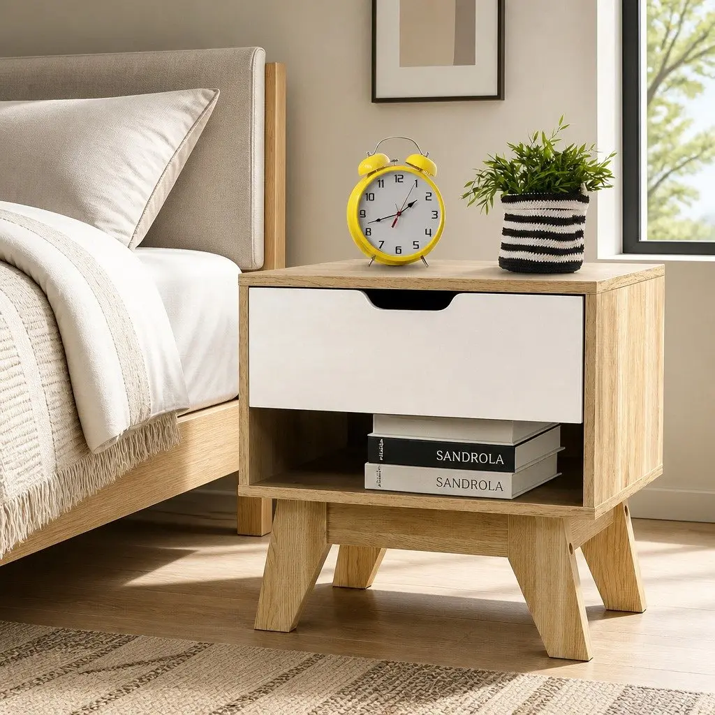 Two-Tone Nightstand for Easy Storage